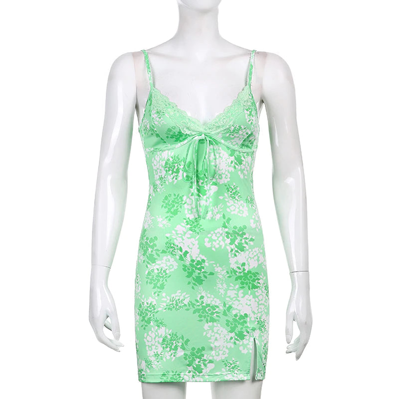 Anna Lace-Up Mini Dress