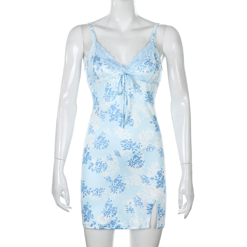 Anna Lace-Up Mini Dress