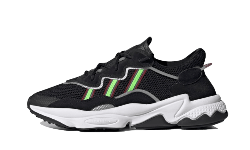 Ozweego Core Black Solar Green
