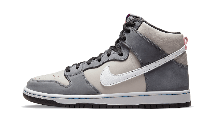 SB Dunk High Medium Grey Pink